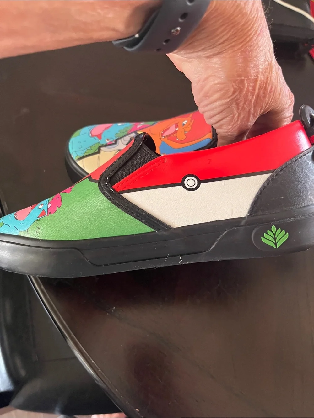 Kids' Red Multicolor Slip-On Pokemon Shoes